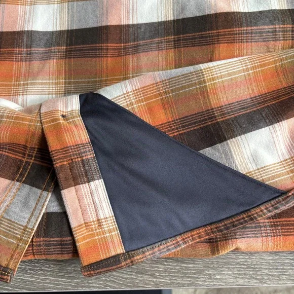 Alaskan Hardgear Boars Nest Flannel Shirt 2XL Tall Brown Plaid Stretch Duluth - Picture 12 of 13